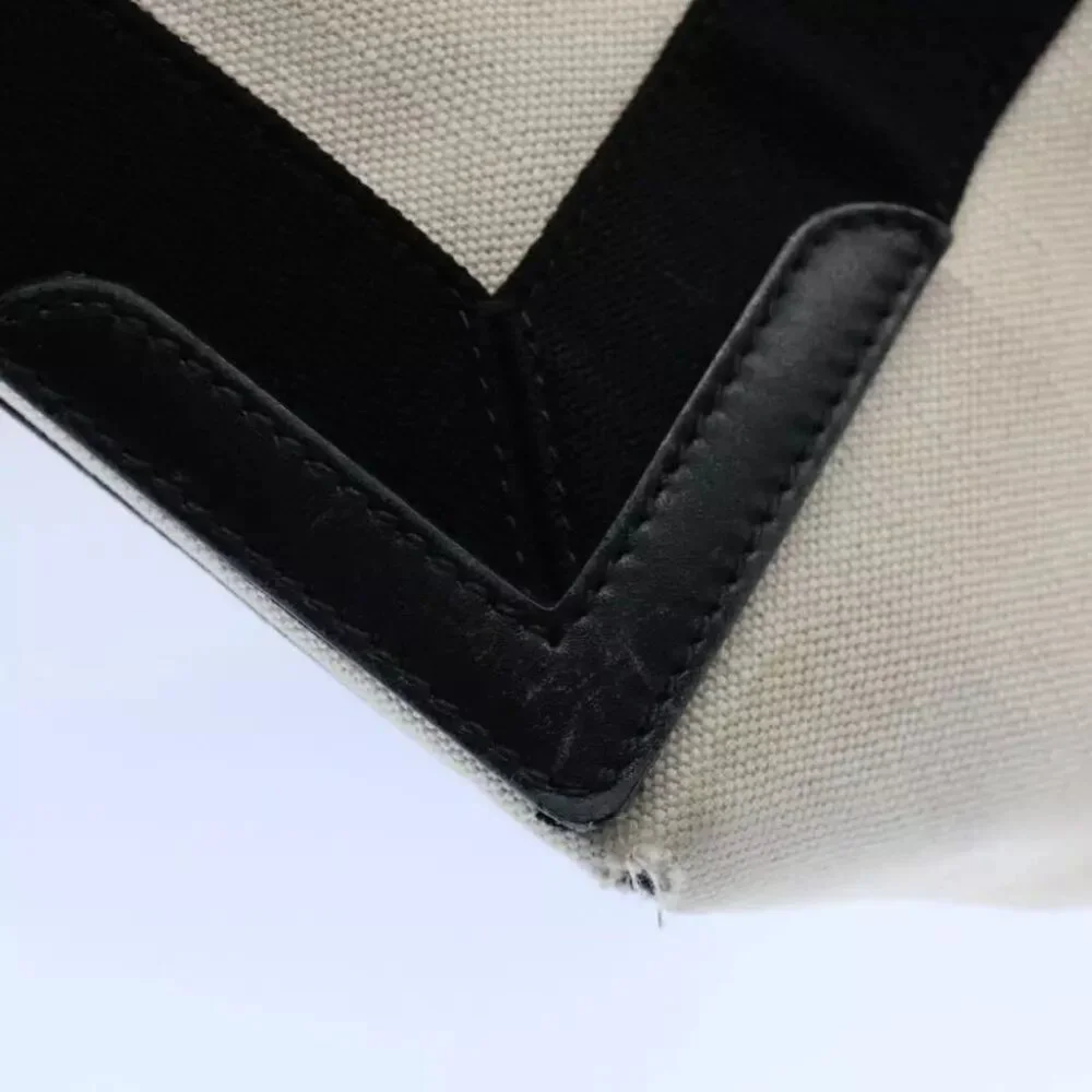 AUTHENTICITY GUARANTEED BALENCIAGA Tote Bag Canvas White Black - Picture 11 of 16